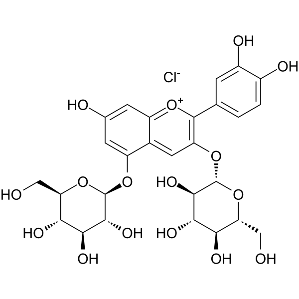 Cyanidin 3,5-diglucoside chloride 2611-67-8